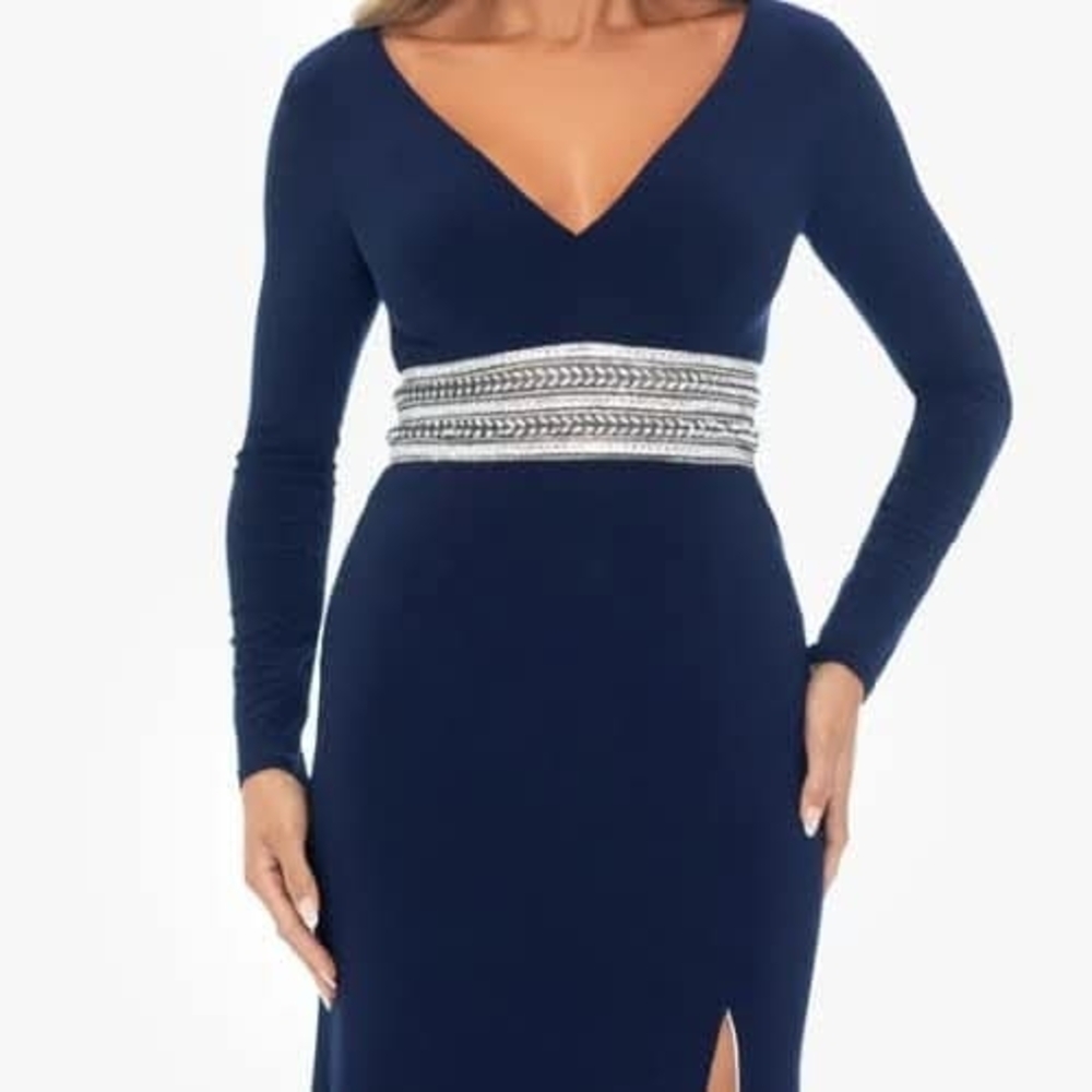 Xscape size 12 navy blue dress